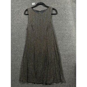 Torrid Black & Gold Glitter Stripe Fluted DressWomens Size 0 Lined Sleeveless